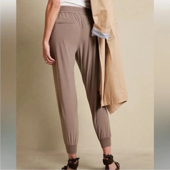 Banana Republic Air stretch jogger pants in taupe - Picture 2 of 10
